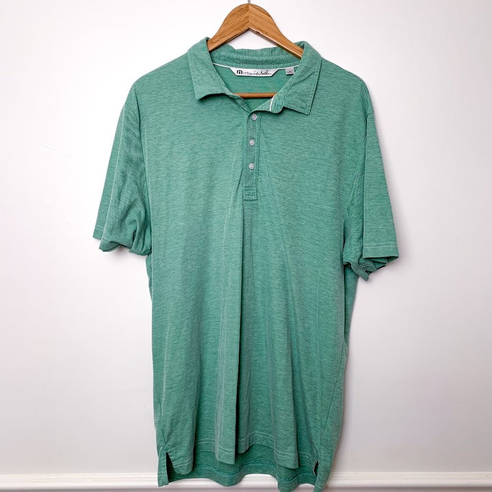 Travis Matthew Bluish Green Short Sleeve Polo Men's XL